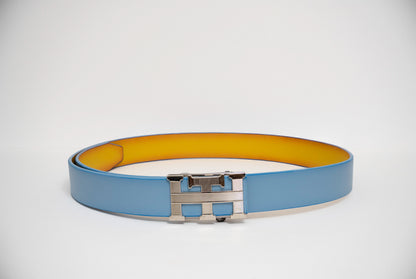 THDALLA reversible belt in Blue/yellow.