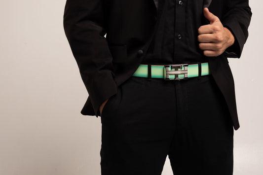 THDALLA reversible belt in green/tan